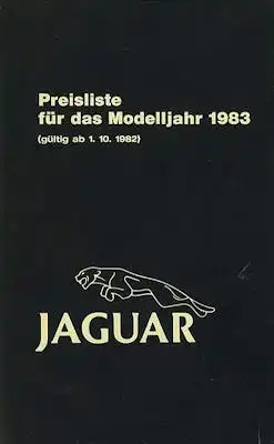 Jaguar Preisliste 10.1982