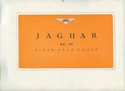 Jaguar XK 120 Fixed Head Coupé Prospekt ca. 1951 e
