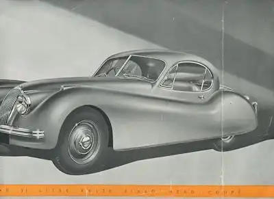 Jaguar XK 120 Fixed Head Coupé Prospekt ca. 1951 e