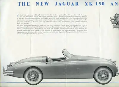 Jaguar XK 150 Prospekt 3.1958