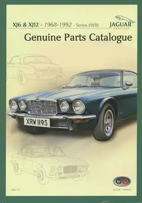 Jaguar XJ 6 & XJ 12 Genuine Classic Part Katalog (1968-1992) von ca. 2000