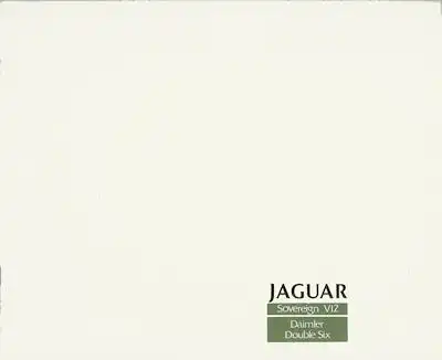 Jaguar Sovereign V 12 & Daimer Double Six Prospekt ca. 1987