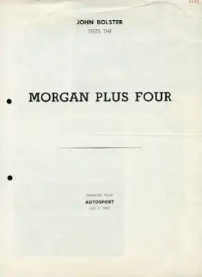 Morgan Plus 4 Test 1960