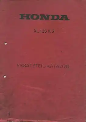 Honda XL 125 K2 Ersatzteilliste ca. 1977