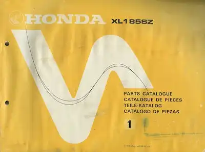 Honda XL 185 SZ Ersatzteilliste 1978