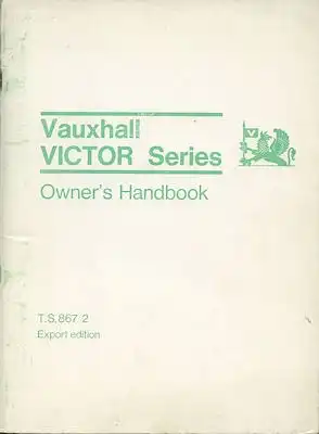 Vauxhall Victor Bedienungsanleitung 3.1968