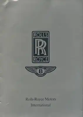 Rolls-Royce / Bentley Pressemappe 3.1986