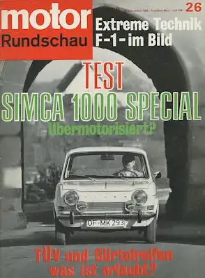 Motor Rundschau 1968 Heft 26