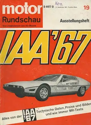 Motor Rundschau 1967 Heft 19