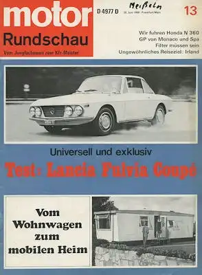 Motor Rundschau 1968 Heft 13