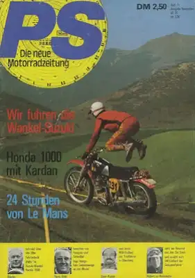 PS Die neue Motorradzeitung 1974 Heft 2 Nov