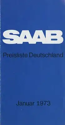 Saab Preisliste 1.1973