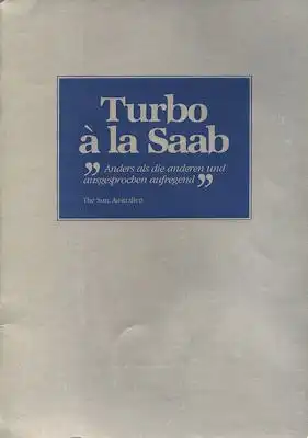 Saab 900 Turbo Pressestimmen Prospekt 1980