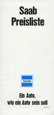 Saab Preisliste Austria 3.1976