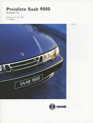 Saab 9000 Preisliste 6.1995