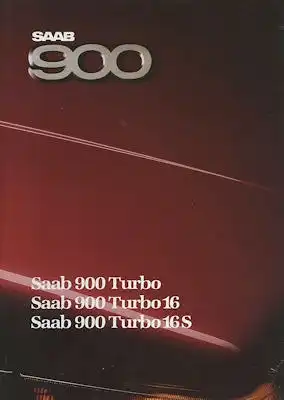 Saab 900 Turbo / 16 / 16 S Prospekt 1986
