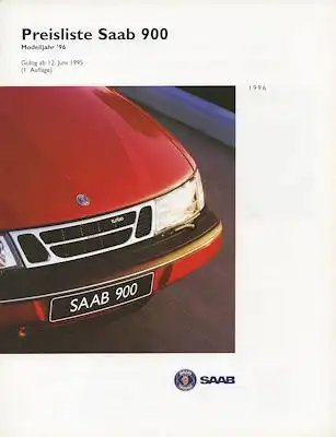 Saab 900 Preisliste 6.1995