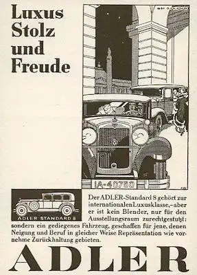 Adler 9 Ansichtenkarten ca. 1930