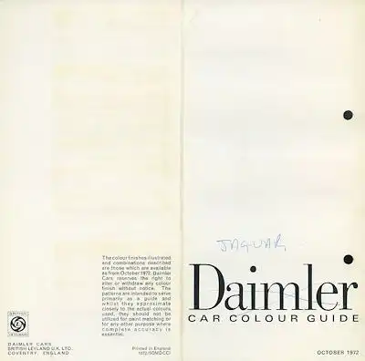 Daimler Farben 10.1972