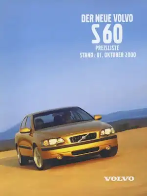 Volvo S 60 Preisliste 10.2000
