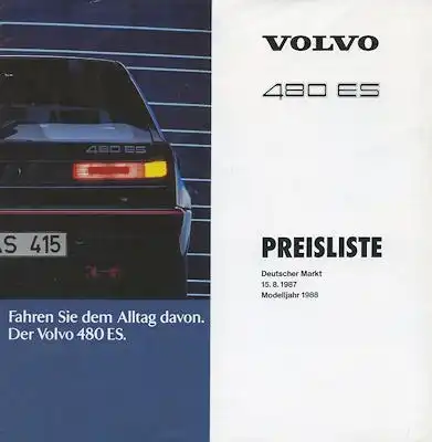 Volvo 480 ES Prospekt 12.1987