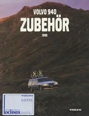 Volvo 940 Zubehör Prospekt 1998