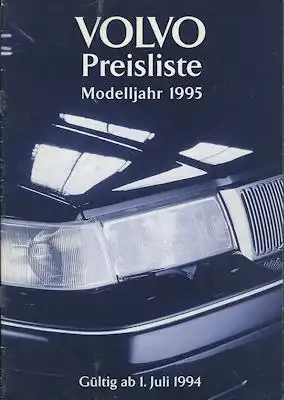 Volvo Preisliste 7.1994