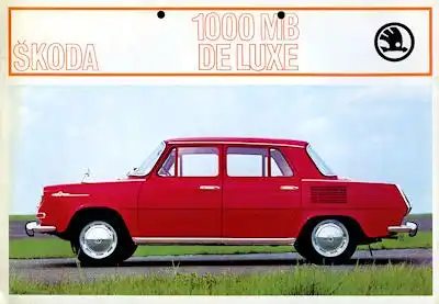 Skoda 1000 MB de Luxe Prospekt ca. 1969