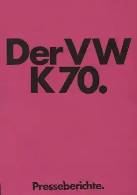VW K 70 Presseberichte 8.1971