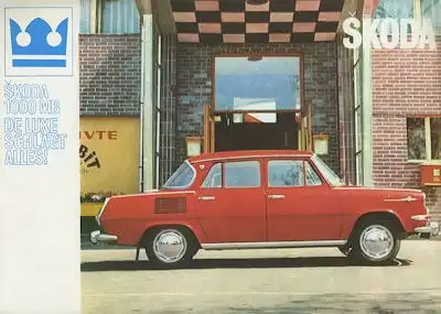 Skoda 1000 MB de Luxe Prospekt ca. 1966