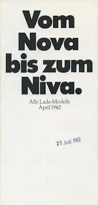 Lada Preisliste 4.1982