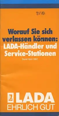 Lada Händler und Service-Stationen 4.1987