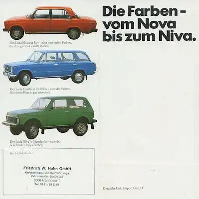 Lada Farben ca. 1984