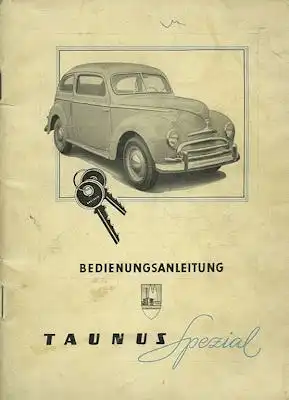 Ford Taunus Spezial Bedienungsanleitung 7.1950