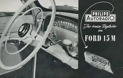 Ford Taunus 15 M / Philips Autoradio Einbauanleitung ca. 1955