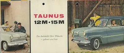 Ford Taunus 12 M / 15 M Prospekt ca. 1957