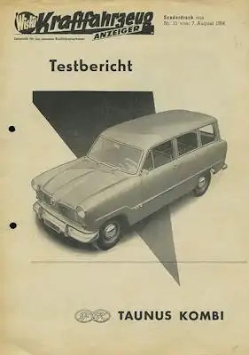 Ford Taunus Kombi Test 8.1954