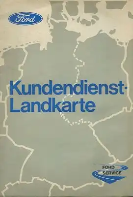 Ford Kundendienst Landkarte 8.1975