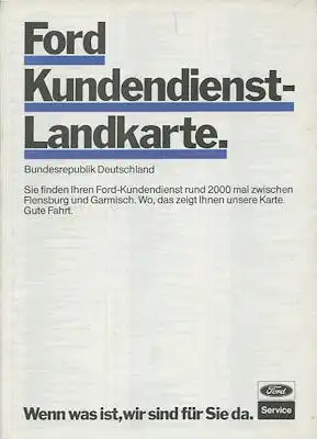 Ford Kundendienst Landkarte 1.1980