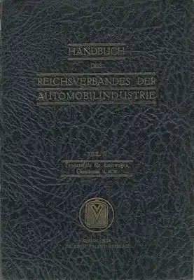 Handbuch des Reichverbandes der Automobilindustrie Teil 2 1926