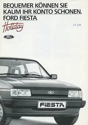 Ford Fiesta Holiday Prospekt 8.1984