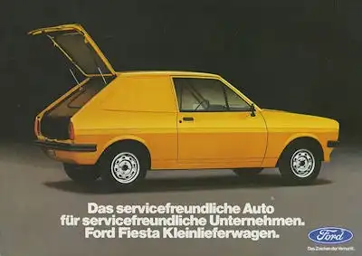 Ford Fiesta Kleinlieferwagen Prospekt 3.1978
