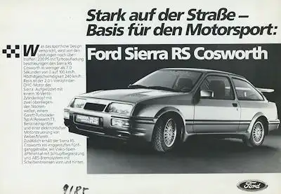 Ford Sierra RS Cosworth Prospekt 9.1985