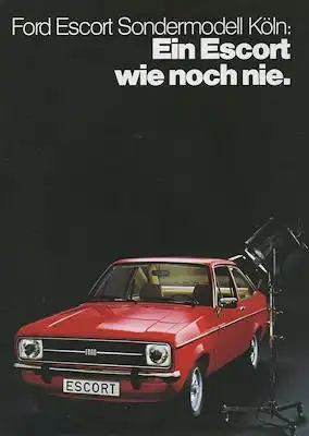 Ford Escort Köln Prospekt 4.1977