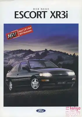 Ford Escort XR 3i Prospekt 2.1992