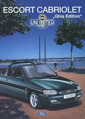 Ford Escort Cabriolet Unlimited Ghia Edition Prospekt 12.1996