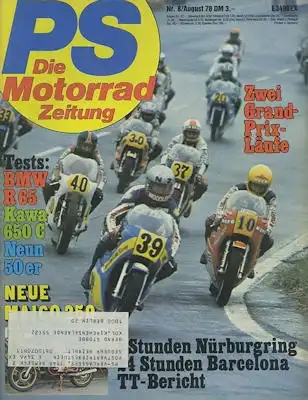 PS Die Motorradzeitung 1978 Heft 8