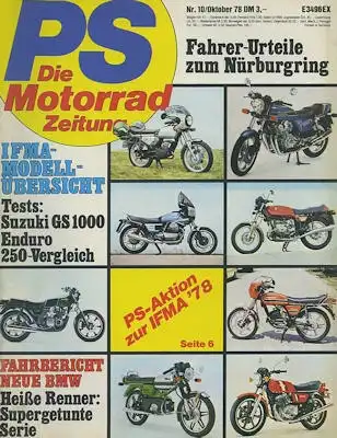 PS Die Motorradzeitung 1978 Heft 10