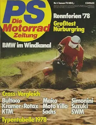 PS Die Motorradzeitung 1978 Heft 1