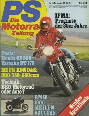 PS Die Motorradzeitung 1978 Heft 11